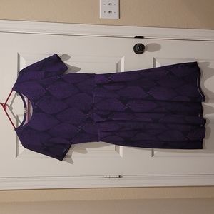 Purple and navy XL lularoe Amelia dress